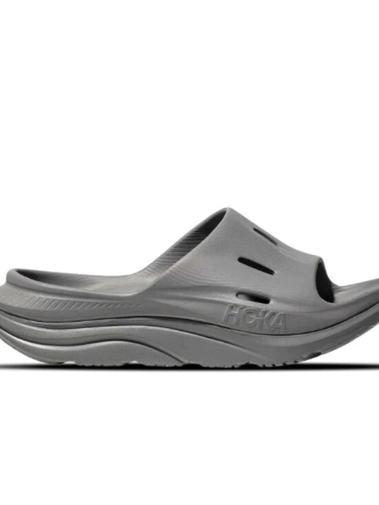 Hoka One One Men\'s Gray Ora Recovery 3 Slip-On Slide Sandal Size US 12 main image 7